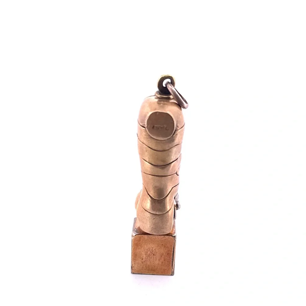 Brass Puzzle Pendant “Micro David” by Miguel Berrocal